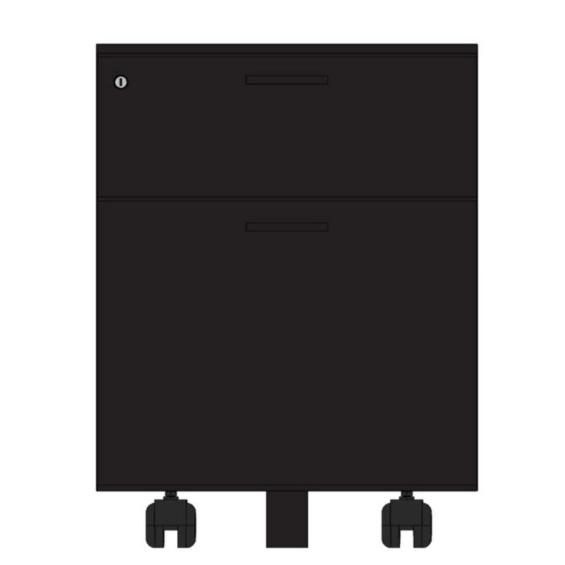 Caisson mobile Casting - 2 tiroirs - Noir