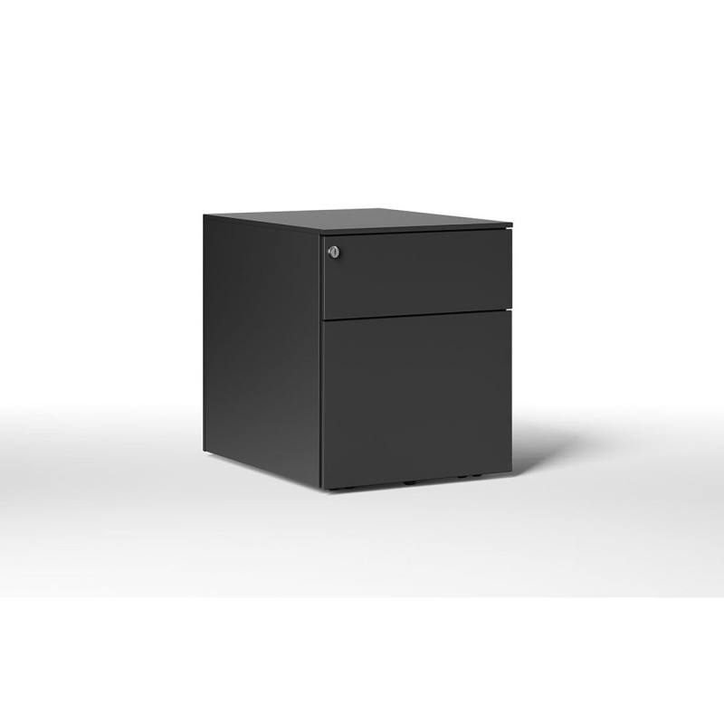 Caisson mobile métal Pro Design - 2 tiroirs - Noir