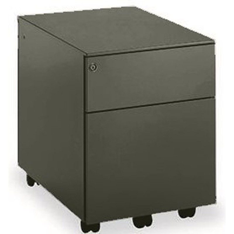 Caisson mobile métal Universal - 2 tiroirs - Noir