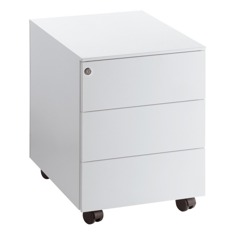 Caisson mobile métal Universal - 3 tiroirs - Blanc