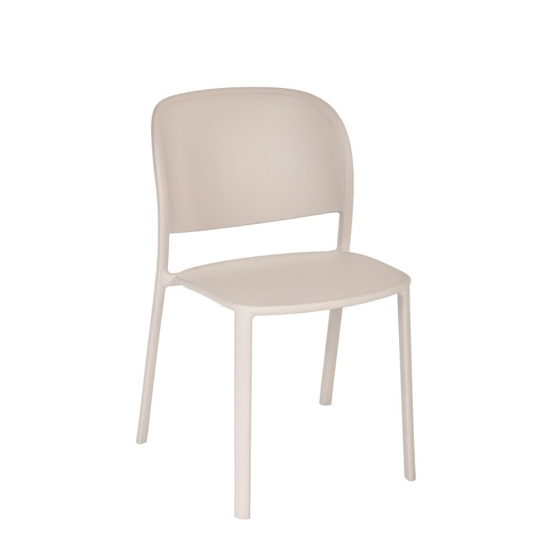 Chaise d’extérieur Lucia en Polypropylène empilable - Perle