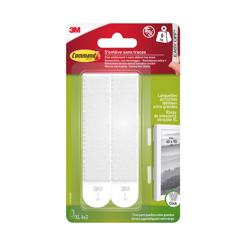 Command™ Bandes d'accroches tableaux XL - Lot de 4 paires