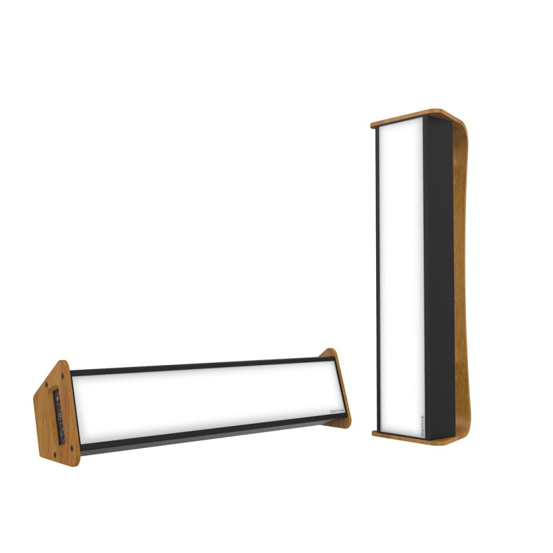 Dayvia Mobilly Lampe de luminothérapie cadre bois - Noir