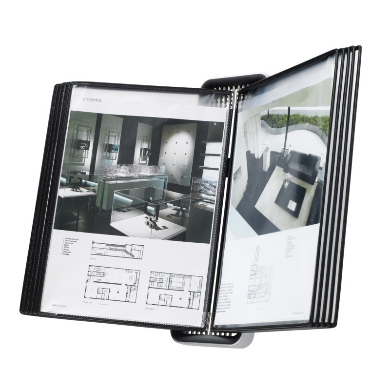 Djois Kit mural de présentation VEO - A4 - 10 Poches - Cadre aluminium