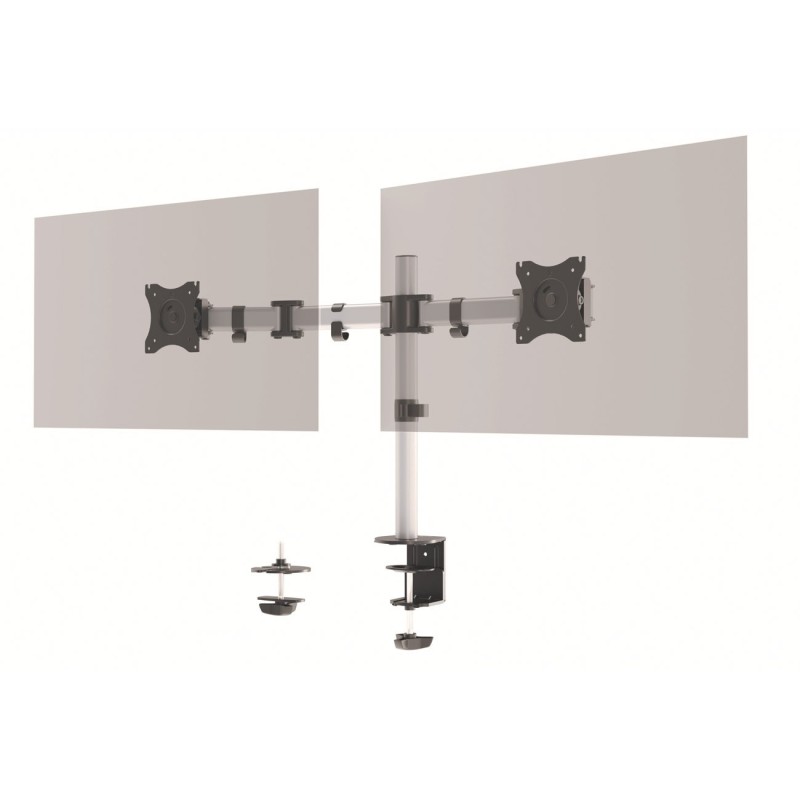 Durable Bras support écran double articulé Select - Argent métallisé