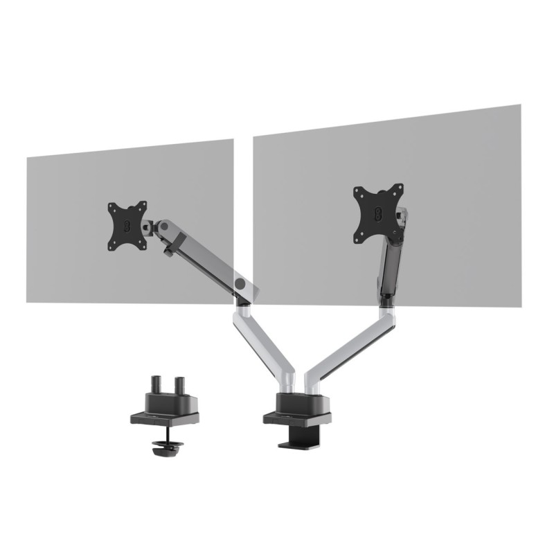 Durable Bras support écran double articulé Select Plus - Argent métallisé
