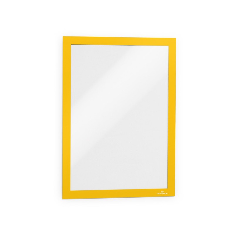 Durable Duraframe Pochette murale Cadre d'affichage adhésif A4 - Cadre jaune - Sachet de 2