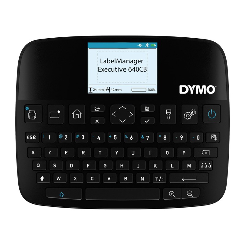 Dymo LabelManager Executice 640CB Azerty Etiqueteuse Rechargeable Bluetooth et USB-C + Casssette 24 mm x 7 m