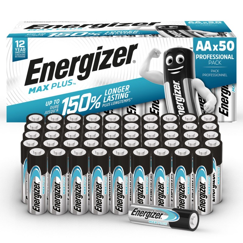 Energizer Pile alcaline AA / LR6 Max Plus -  Lot de 50