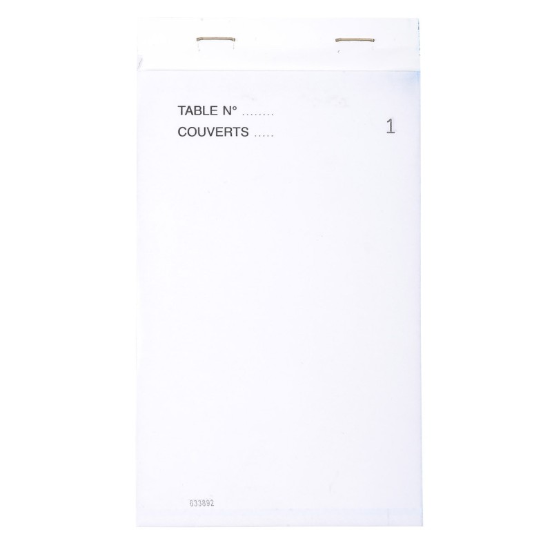 Exacompta Bloc Maître d'Hôtel 50 feuillets autocopiants numérotés dupli 9,5 x 17 cm