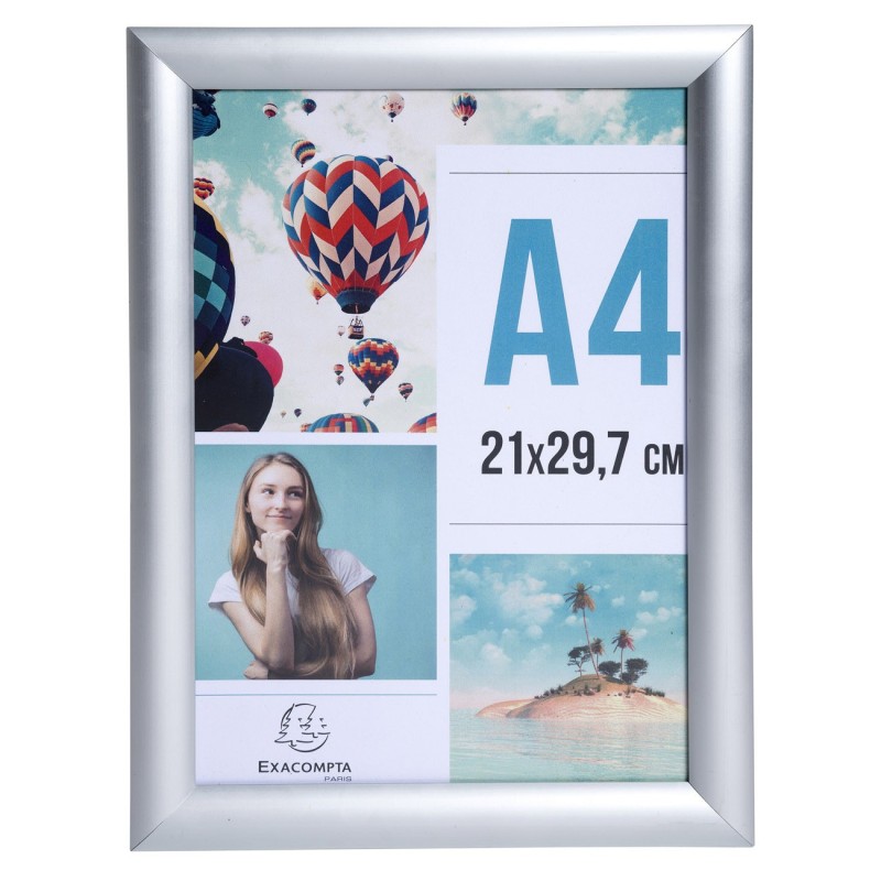 Exacompta Cadre photo mural A4 Cristal - Aluminium