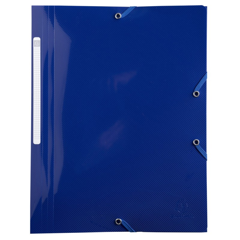 Exacompta Chemise BeeBlue à 3 rabats et à élastiques A4 250 feuille en polypro - Bleu marine