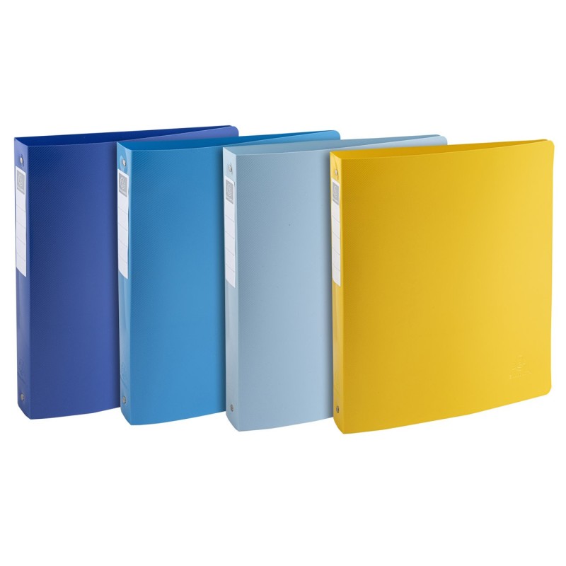 Exacompta Classeur souple 4 anneaux 30 mm BeeBlue A4 polypro recyclé - Dos 2 cm - Assortis