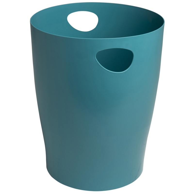 Exacompta Corbeille à papier Ecobin Skandi 15 L - Bleu pacifique