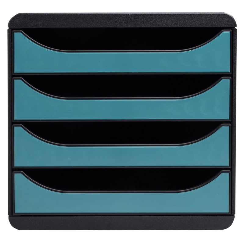 Exacompta Module de classement 4 tiroirs Big Box Skandi - Bleu pacifique