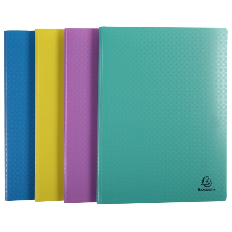 Exacompta Porte-vues A4 Forever® Young en polypropylène recyclé - 20 pochettes - Coloris assortis
