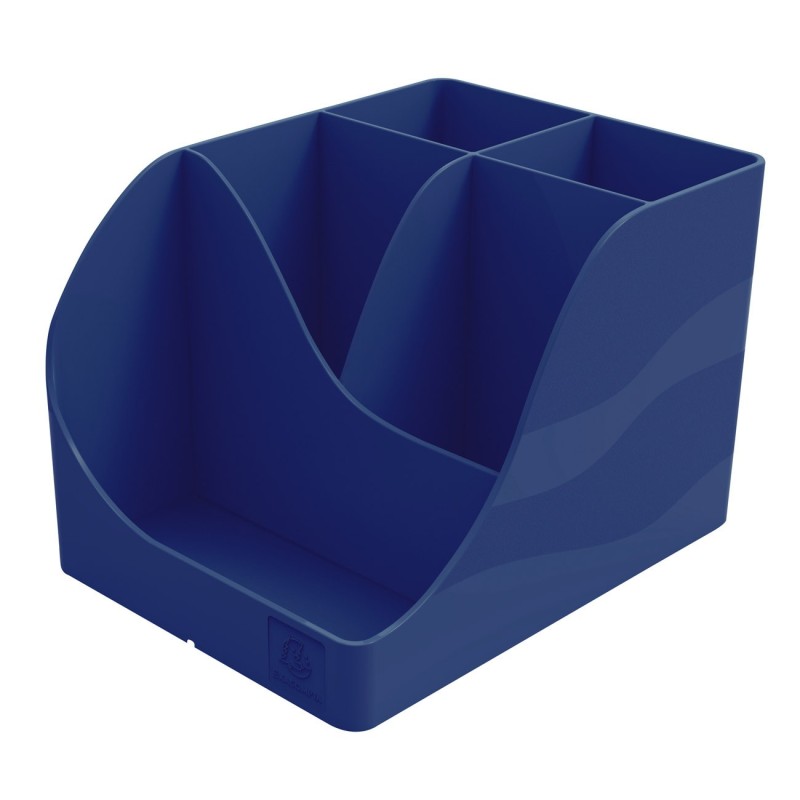 Exacompta Pot à crayons Pen-Wave Bee Blue 5 compartiments - Bleu marine