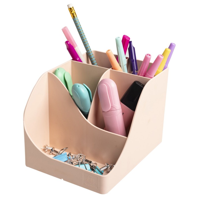 Exacompta Pot à crayons Pen-Wave Skandi 5 compartiments - Rose nude