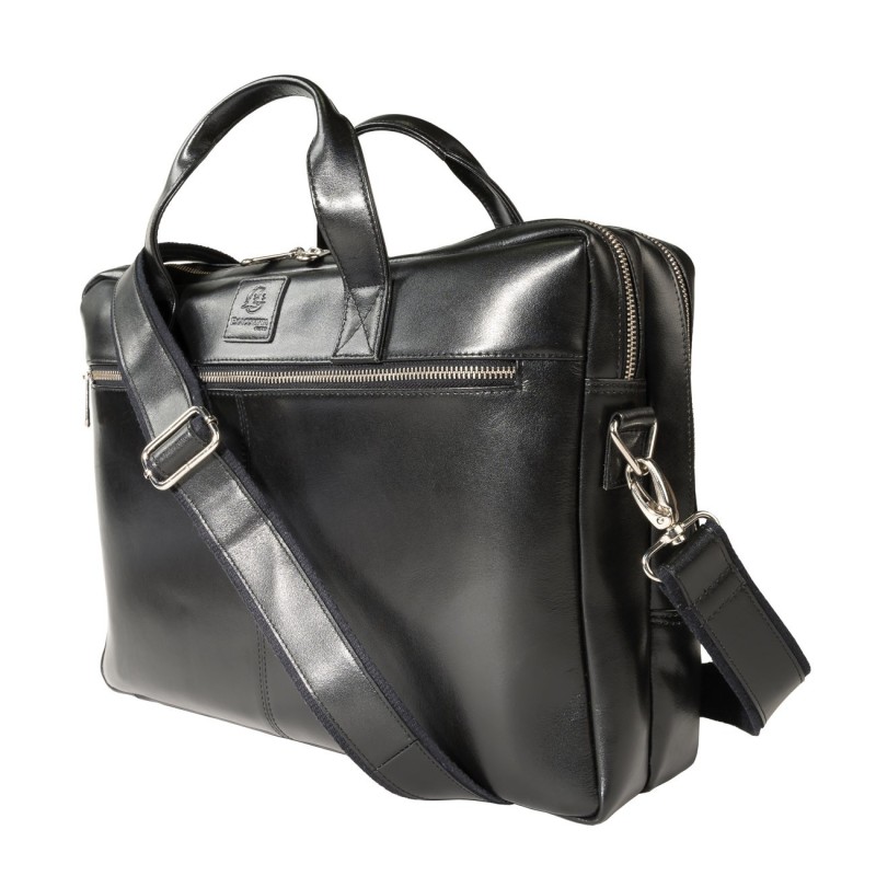 Exacompta Sacoche double compartiments Exactive cuir pour ordinateur portable 15" - Noir