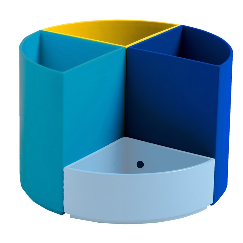 Exacompta The Quarter Bee Blue pot à crayons modulable - Coloris assortis