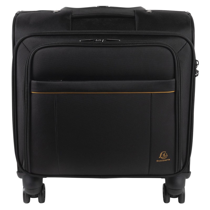 Exacompta Trolley Pilot Case tissu Polyester pour ordinateur portable de 15,6" - Noir