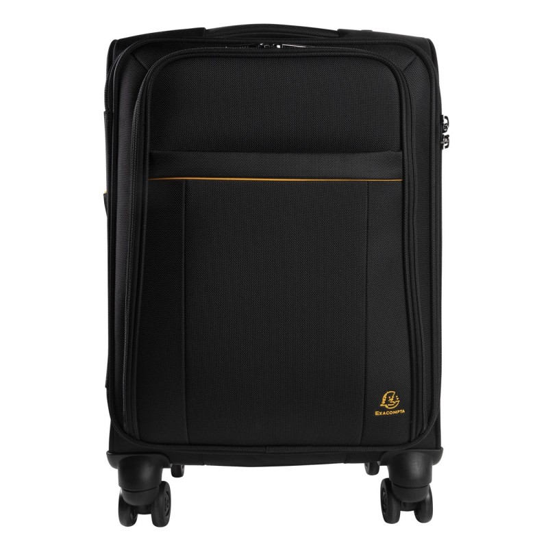 Exacompta Valise cabine 4 roues Exactive - Poignée télescopique et cadenas inclus - Noir