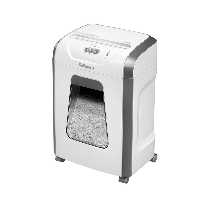 Fellowes Destructeur de documents Powershred 15C coupe croisée DIN P4 - 15 feuilles - Corbeille 19 L - Blanc