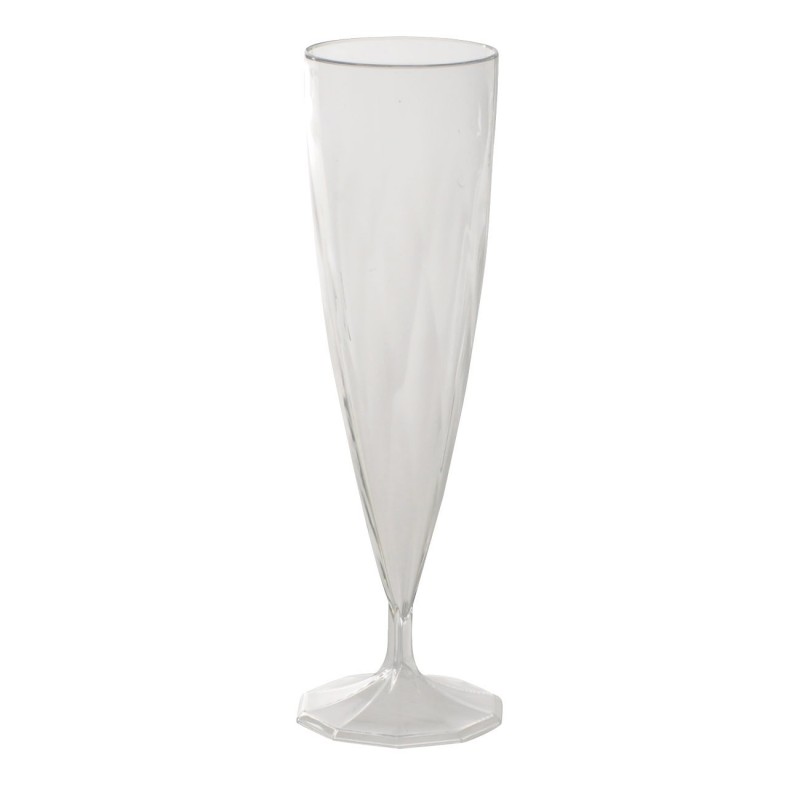 Flûte à champagne réutilisable en plastique 13,5 cl - Lot de 10