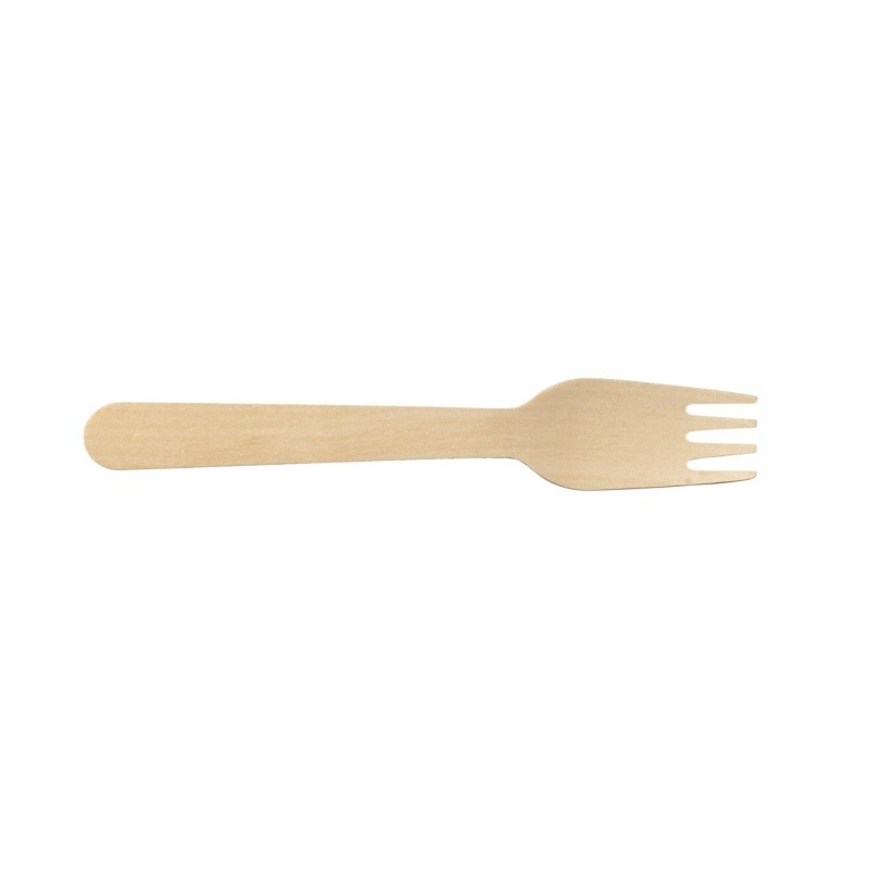 Fourchettes en bois L. 16 cm - Lot de 50