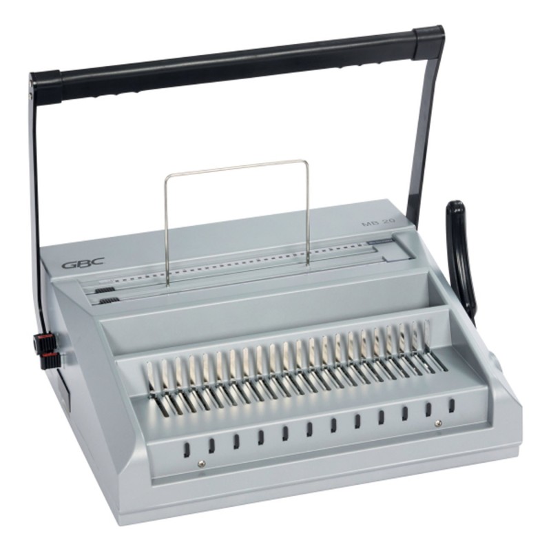 GBC Machine à relier MB20 Multibind pour anneaux spirale métallique - Capacité 500 feuilles (70 g/m²)  - Gris
