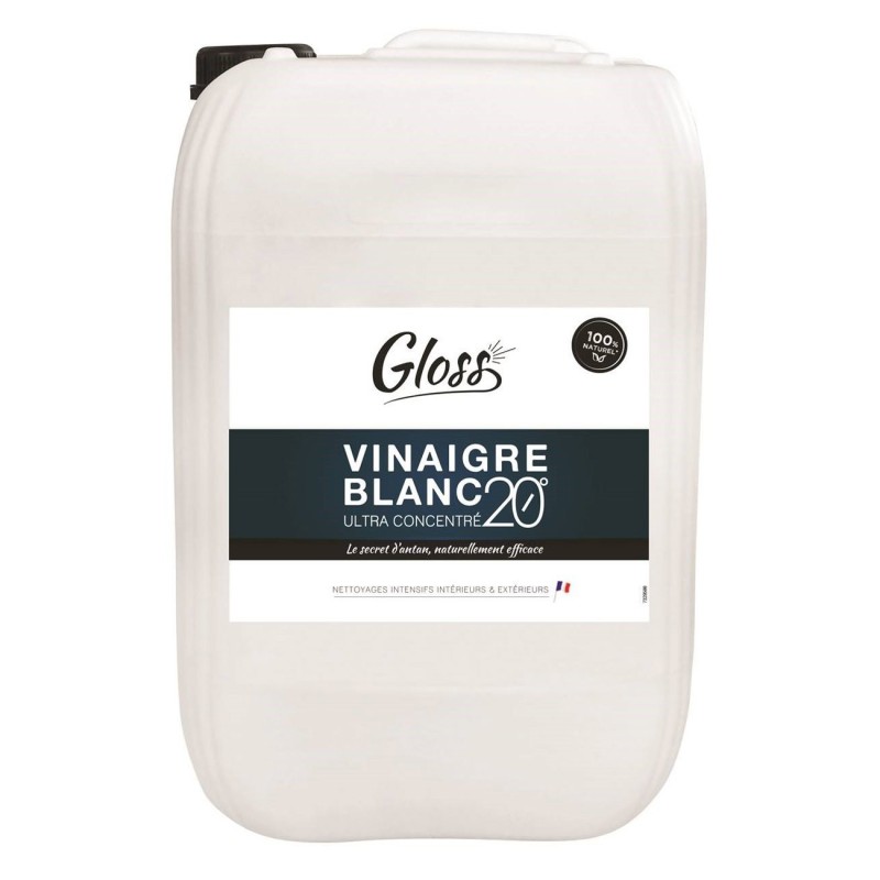 Gloss Vinaigre blanc 20° - Sans parfum - Bidon de 10 litres