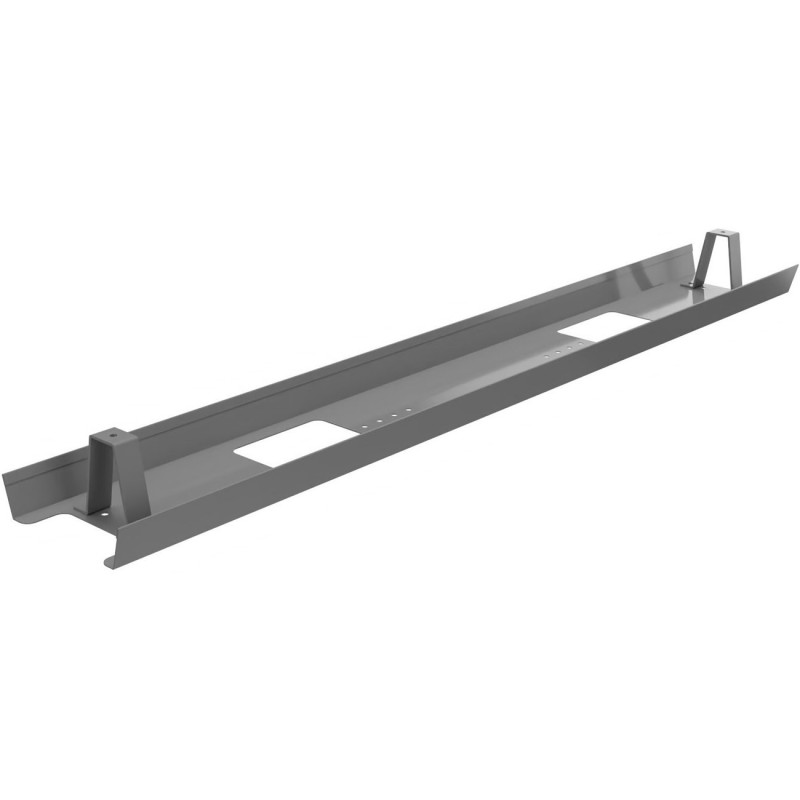 Goulotte métal d'électrification horizontale de câbles pour bureau L. 110 cm - Alu