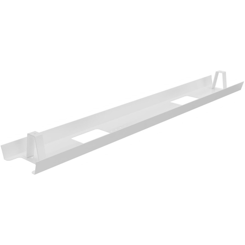 Goulotte métal d'électrification horizontale de câbles pour bureau L. 110 cm - Blanc