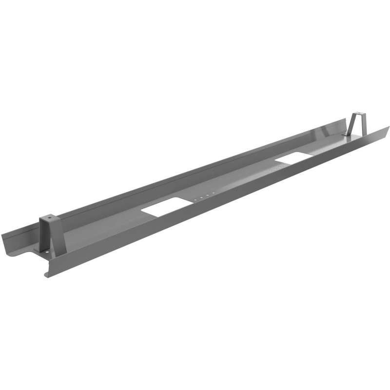 Goulotte métal d'électrification horizontale de câbles pour bureau L. 130 cm - Alu