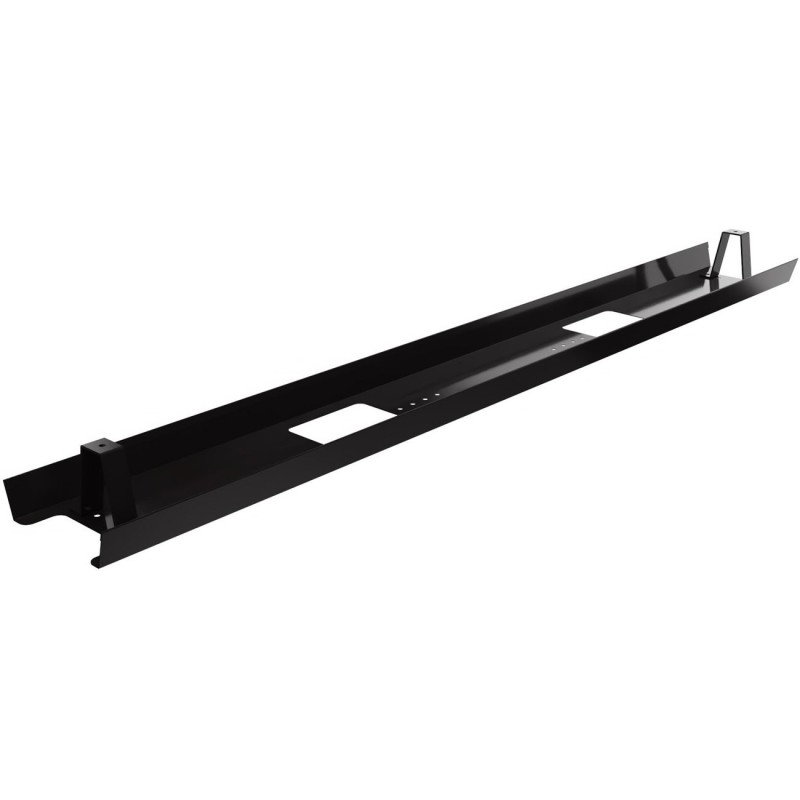 Goulotte métal d'électrification horizontale de câbles pour bureau L. 130 cm - Noir