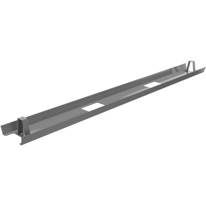 Goulotte métal d'électrification horizontale de câbles pour bureau L. 150 cm - Alu