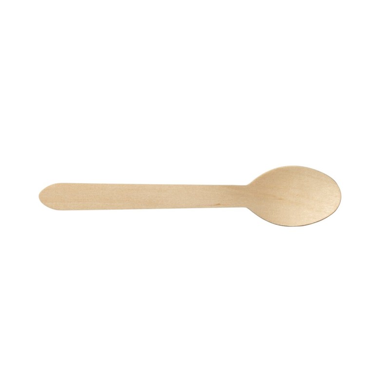 Grandes cuillères en bois L. 15,9 cm - Lot de 50