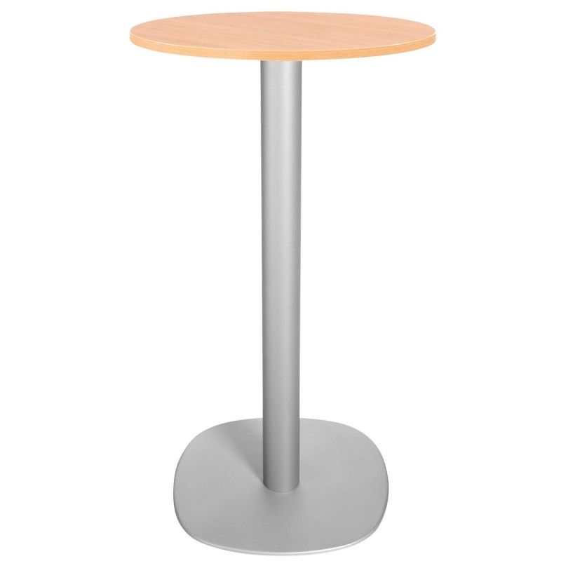 Guéridon Caféteria NewLine rond Ø.60 x H.110 cm - Plateau Chêne - Pied Aluminium