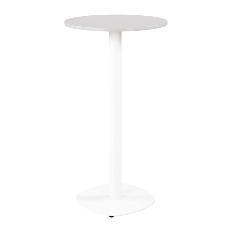 Guéridon Caféteria NewLine rond Ø.60 x H.110 cm - Plateau Gris - Pied Blanc