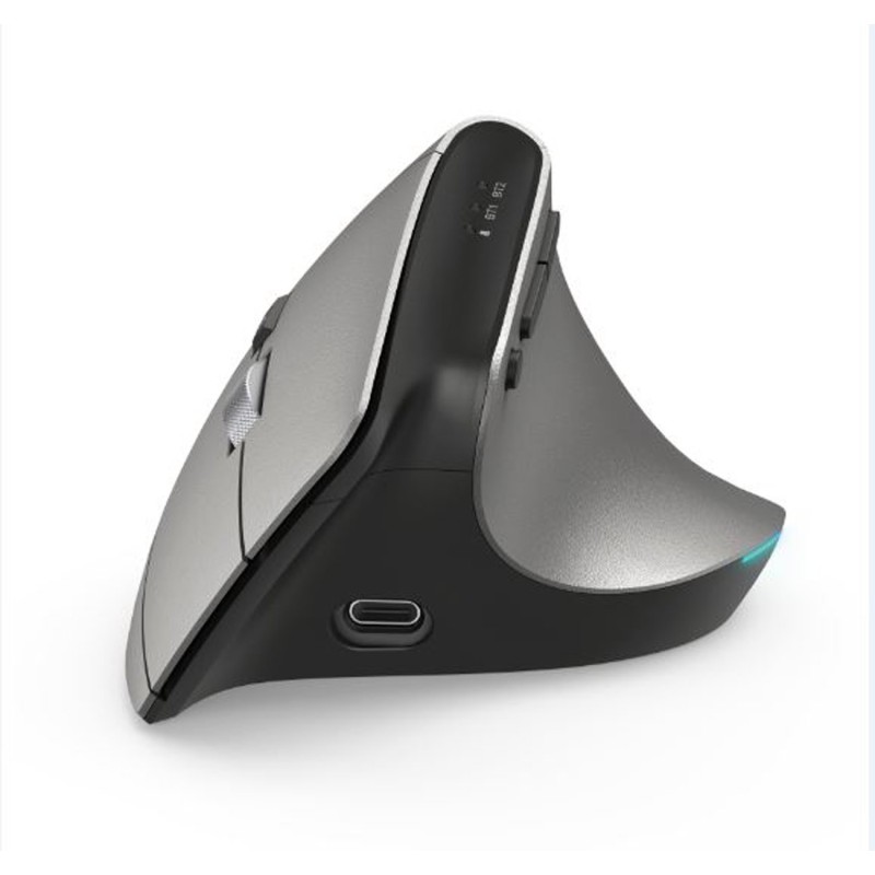 HAMA Souris verticale sans fil EMW-700 pour droitier - Bluetooth et USB - Anthracite