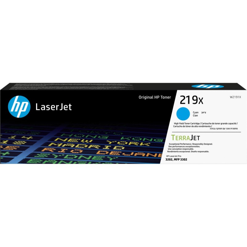 HP 219X Toner authentique grande capacité W2191X - Cyan