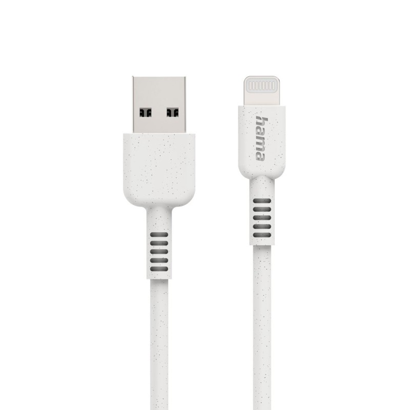 Hama Câble Eco Lightning USB-A pour appareils Apple - 1 m - Blanc