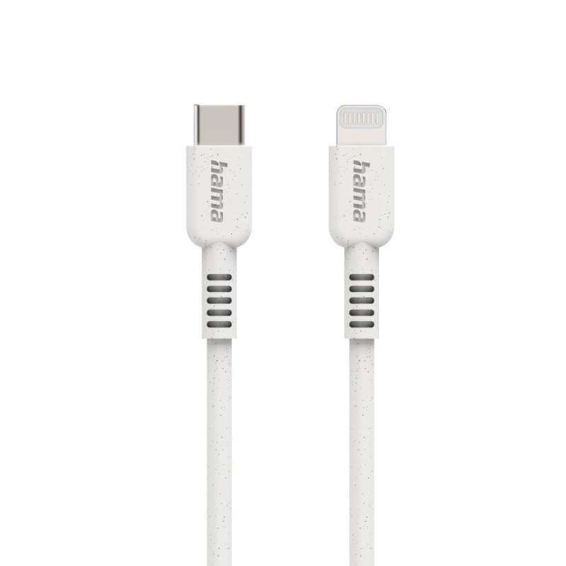 Hama Câble Eco Lightning USB-C pour appareils Apple - 1 m - Blanc