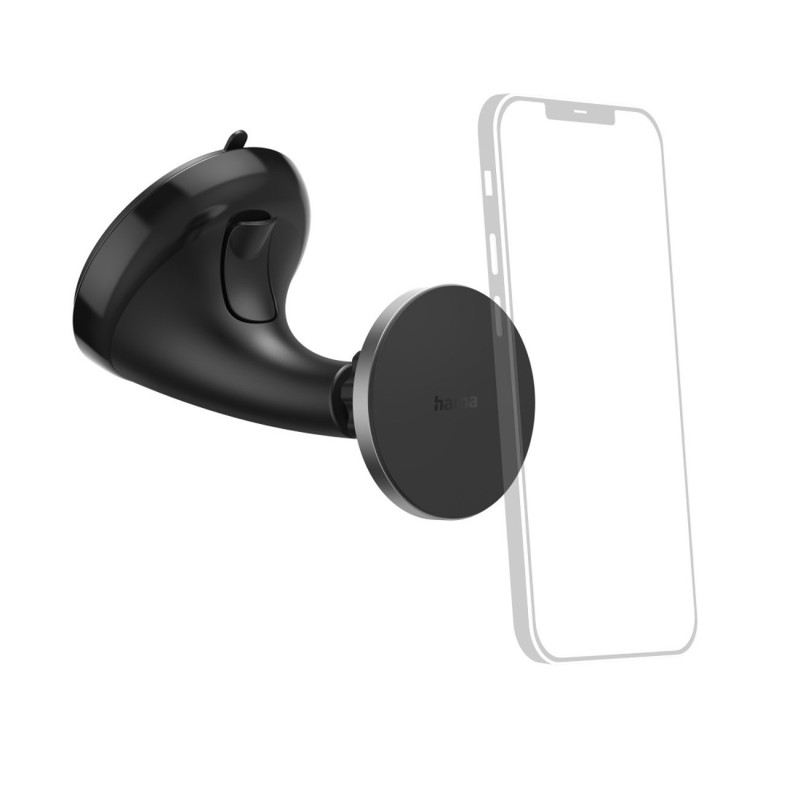 Hama Support voiture magnétique MagLock pour mobile Apple - Fixation ventouse - Noir