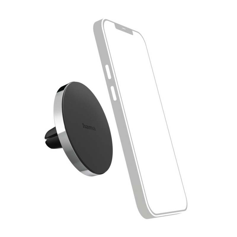 Hama Support voiture magnétique MagLock pour mobile Apple - Fixation à la grille d'aération - Noir