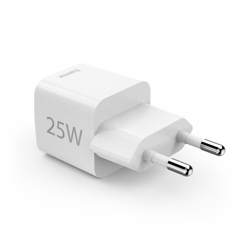 Hama chargeur secteur rapide compacte 1x USB-C - Power Delivery 25W - Blanc