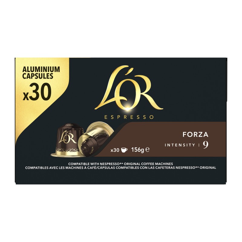 L'OR Espresso Café Forza - intensité 9 - Boîte de 30 capsules