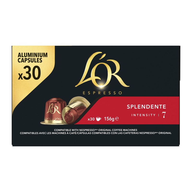 L'OR Espresso Café Splendente - intensité 7 - Boîte de 30 capsules