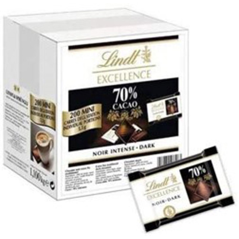 LINDT Boîte chocolats noirs Excellence - Paquet de 200 mini