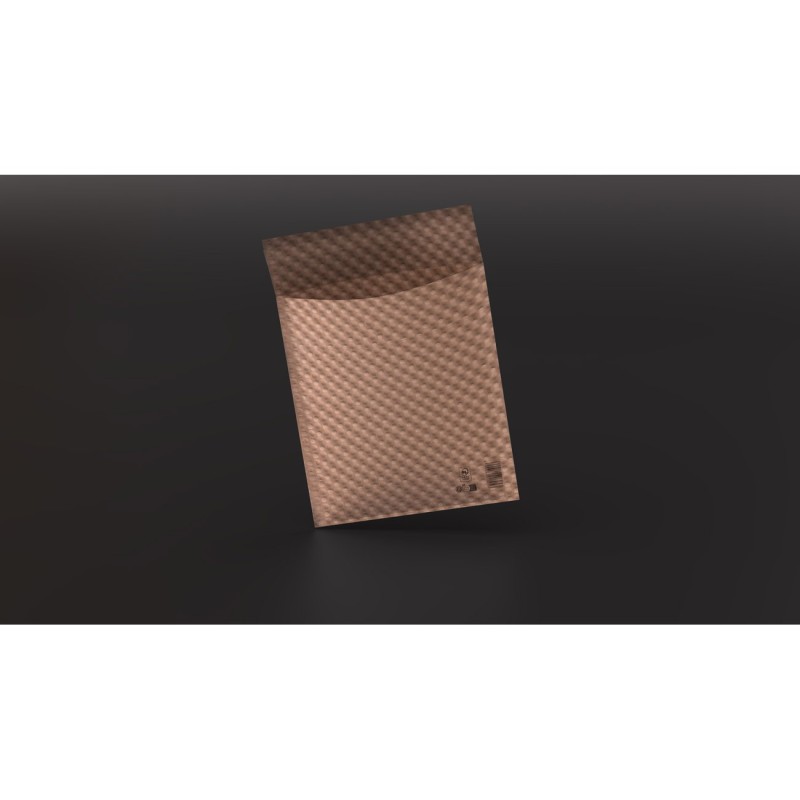 La Couronne Sachet bulles 100%  papier pour stockage ou expédition - fermeture sécurisée - 20 x 10 cm - Brun - Lot de 200